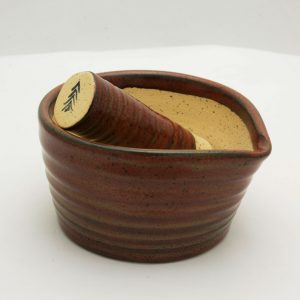 Red mortar and pestle